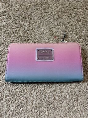 Disney Loungefly Little Mermaid Ombré Wallet Pink